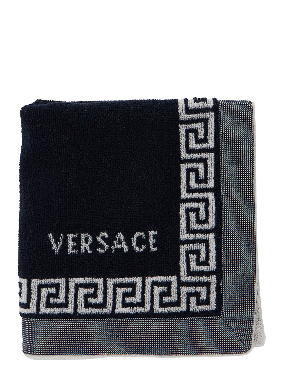 Sport Towel Jacquard Medusa Cotton Blue Towels & Bath Robes