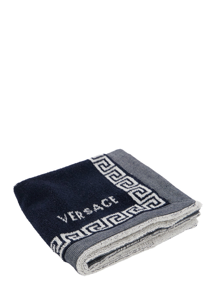 Sport Cloth Terry Medusa Jacquard Blu Towels