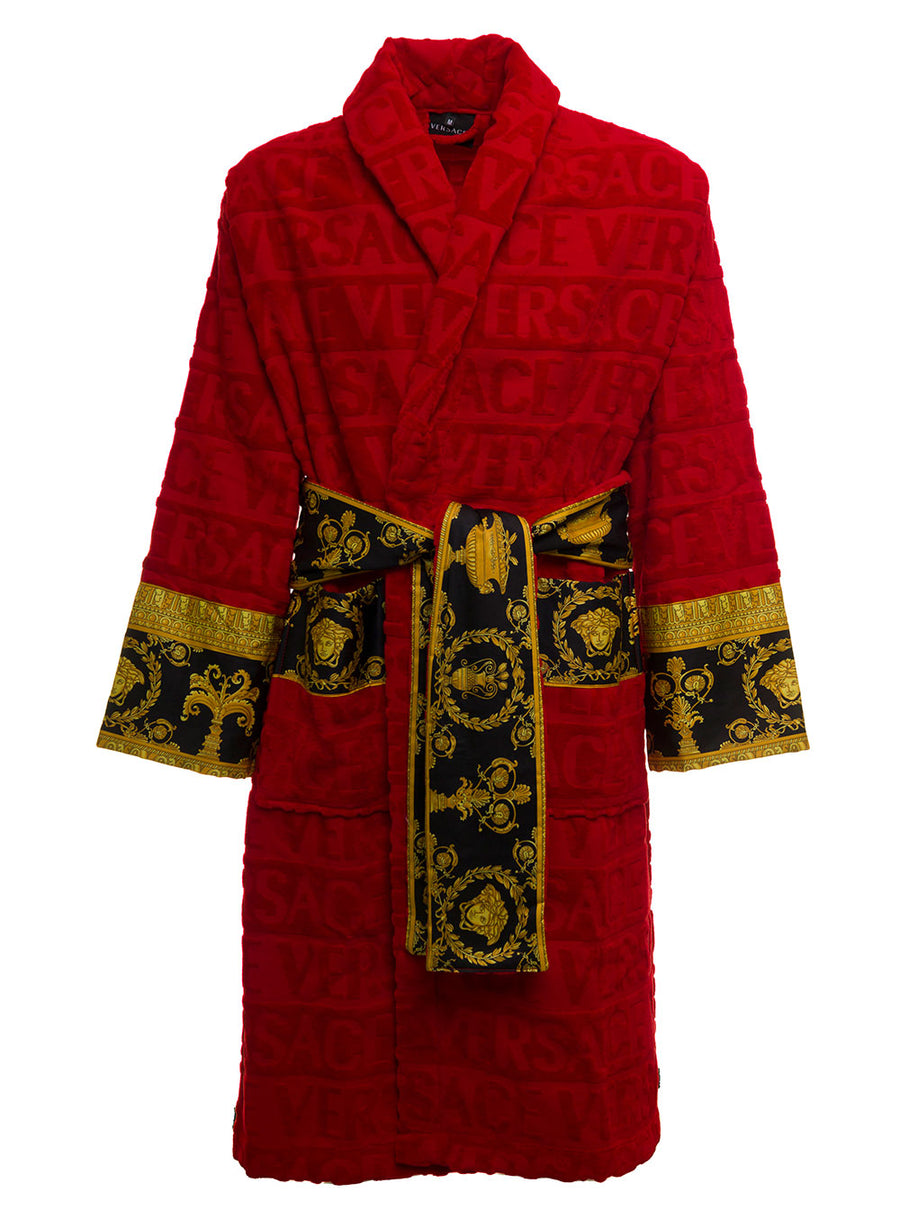 Bathrobe Cotton Terry Red Towels & Bath Robes