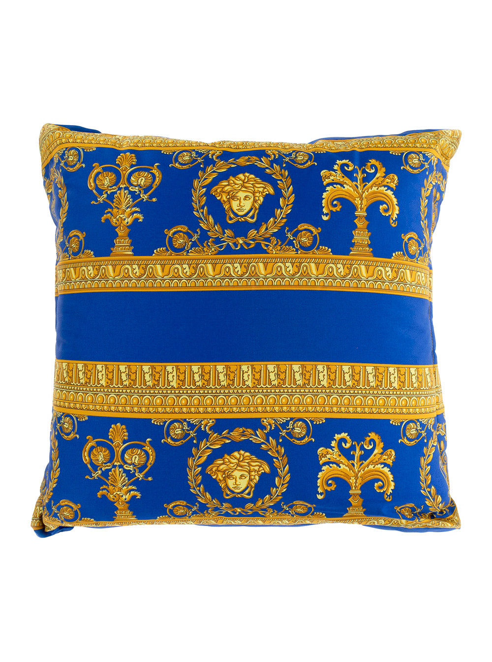 I Love Baroque Multicolor Double Face Cushion Cotton Blu Cushions