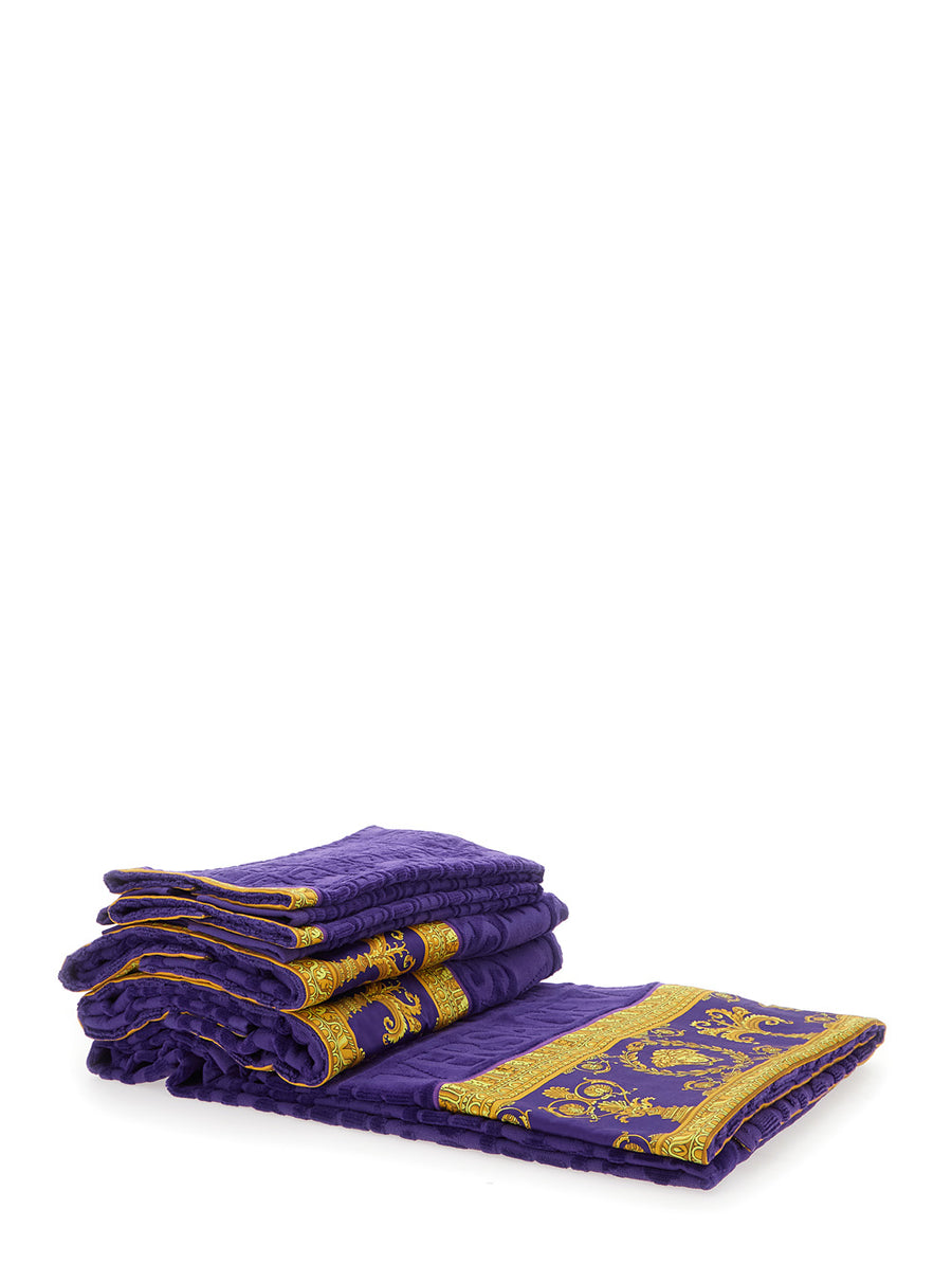 Towel Set Violet Cotton Towels & Bath Robes
