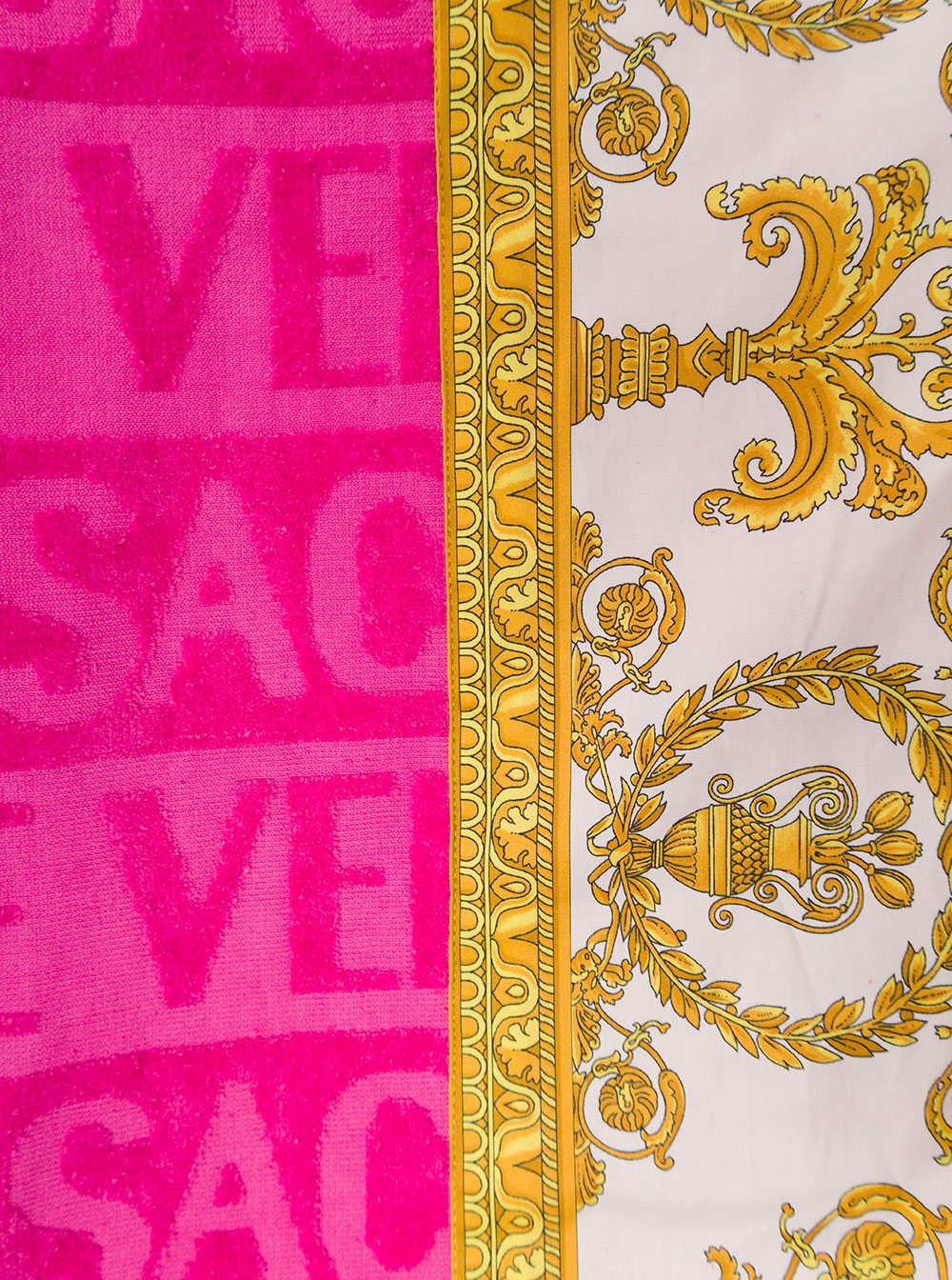 Beach Towel Tessuto Spugna Cotone Fuxia Cotton Towels