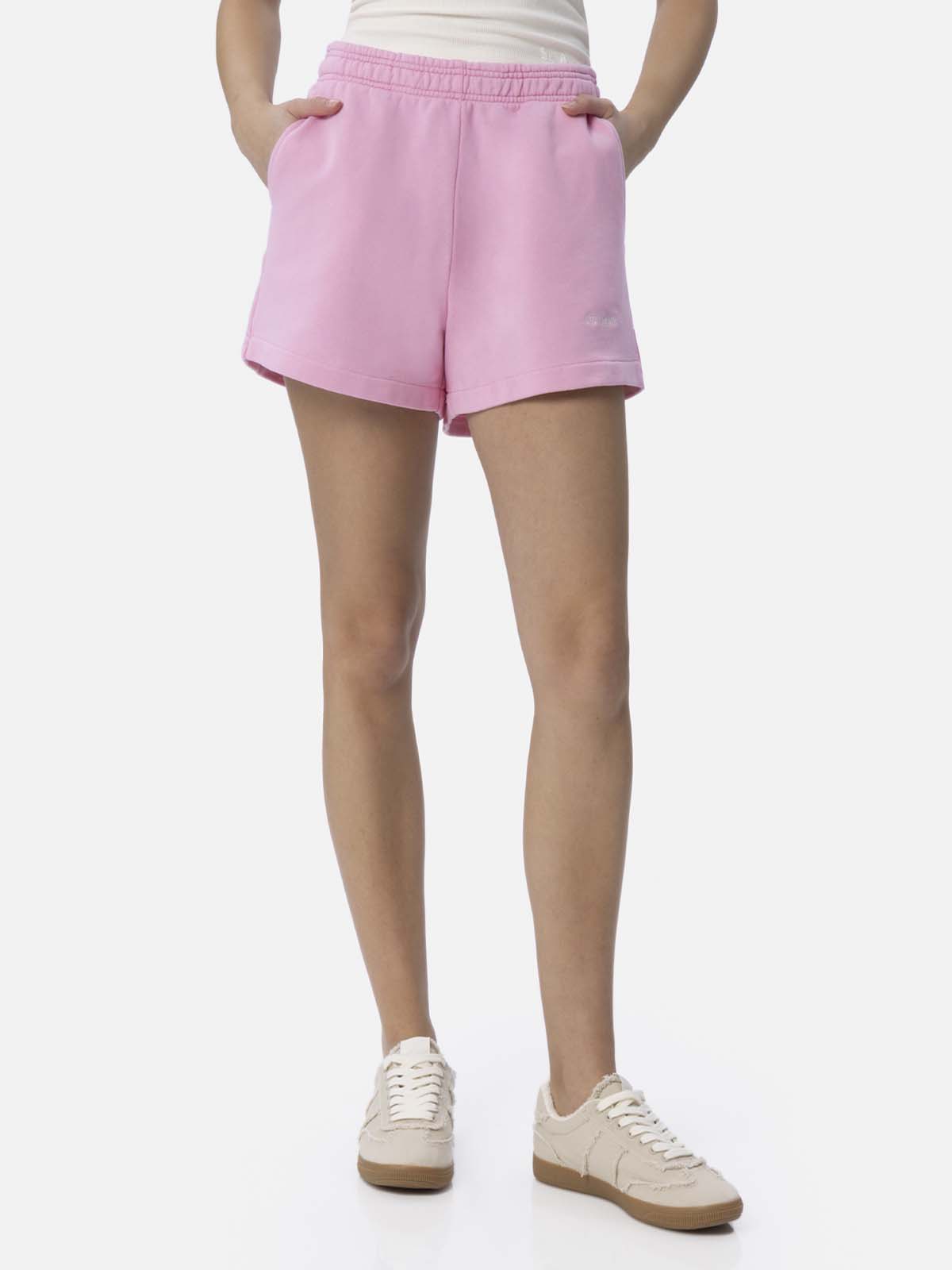 Cate Cotton Shorts With St. Barth Embroidery Pink Pant