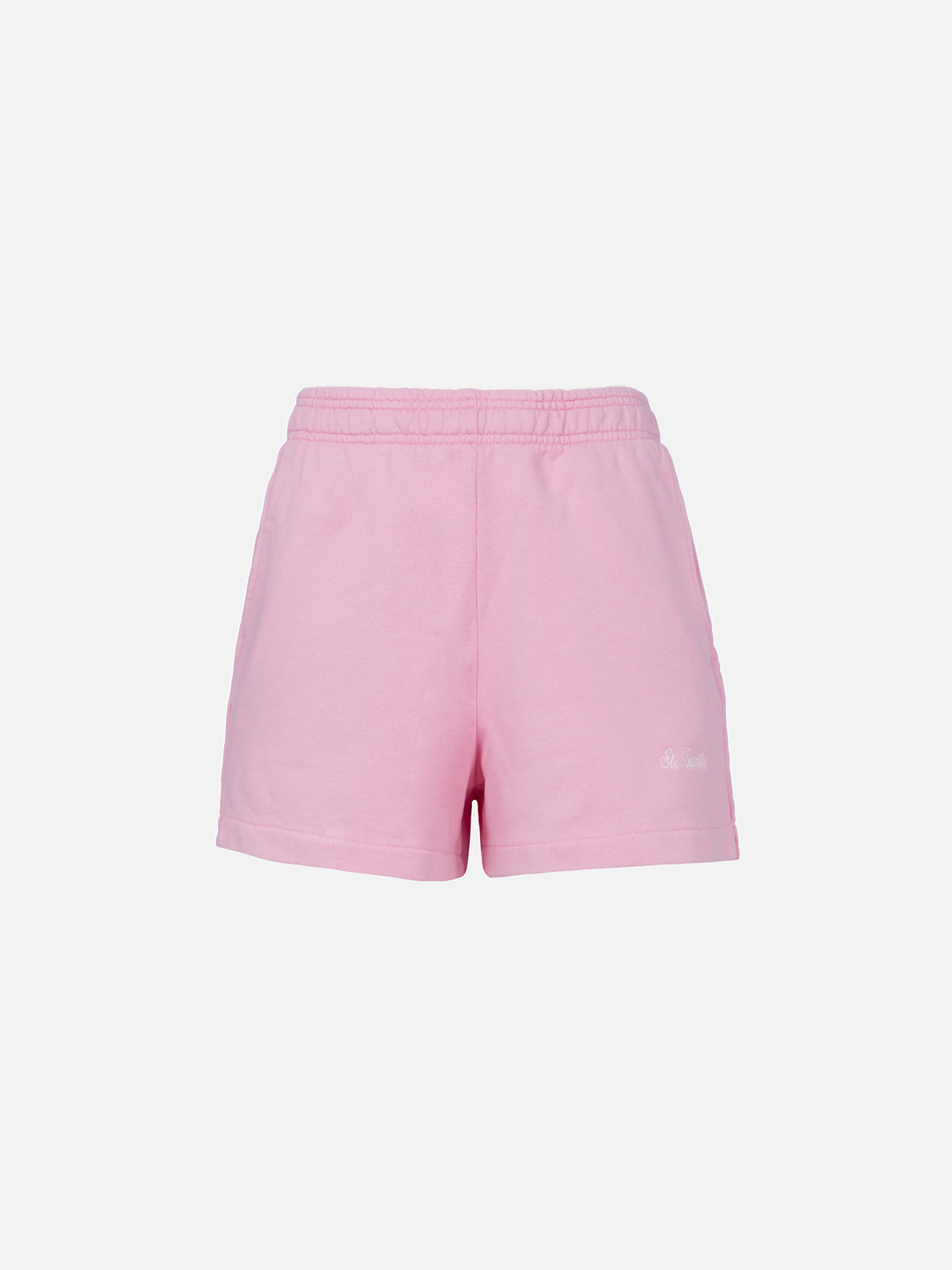 Cate Cotton Shorts With St. Barth Embroidery Pink Pant