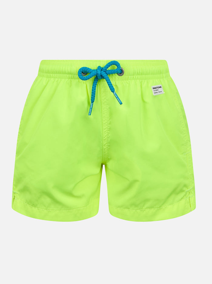 Boy Lightweight Fabric Fluo Yellow Swim-Shorts Jean Lighting Pantone | Special Edition __single__ Swimshort