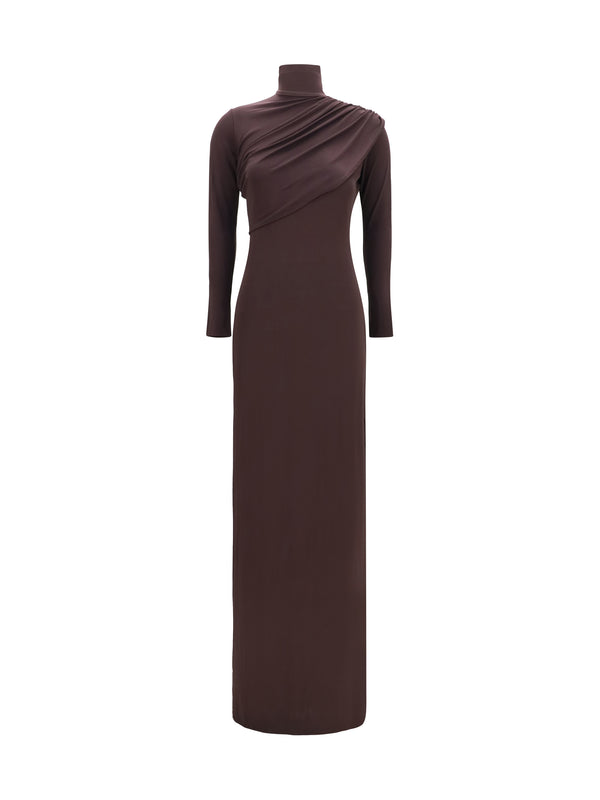 Twist Dress Burnt Red Viscose; Elastane