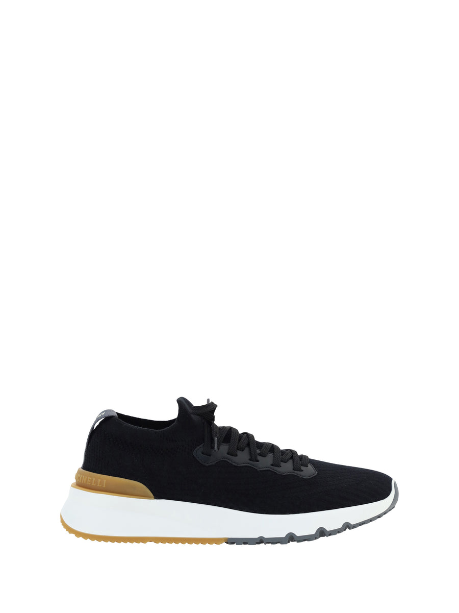 Brunello Cucinelli Upper: 100% cotton; Sole: 100% rubber sneakers in black