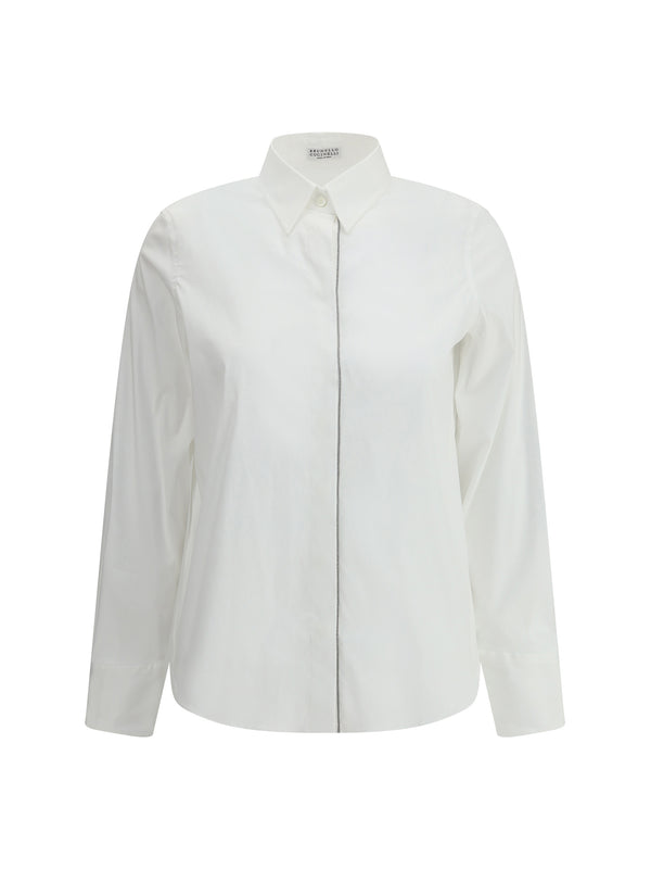Brunello Cucinelli 72% Cotton; 23% Polyamide; 5% Elastane shirt in white