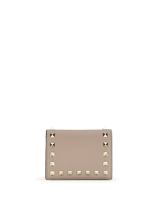 Valentino Garavani 100% Calf Leather Bos Taurus wallet in beige