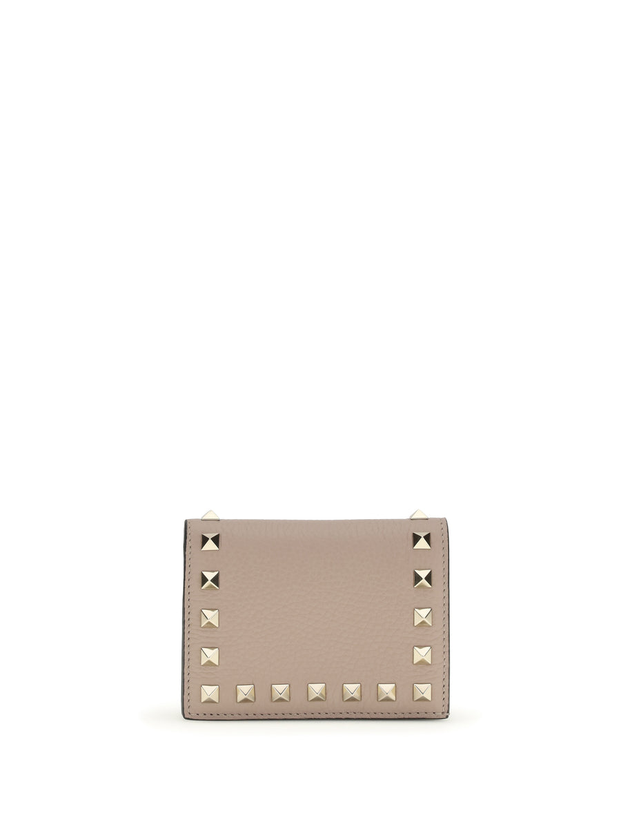 Valentino Garavani 100% Calf Leather Bos Taurus wallet in beige