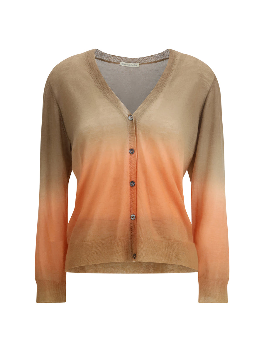 Mirror In The Sky 100% Kashmir/Capra Hircus cardigan in brown