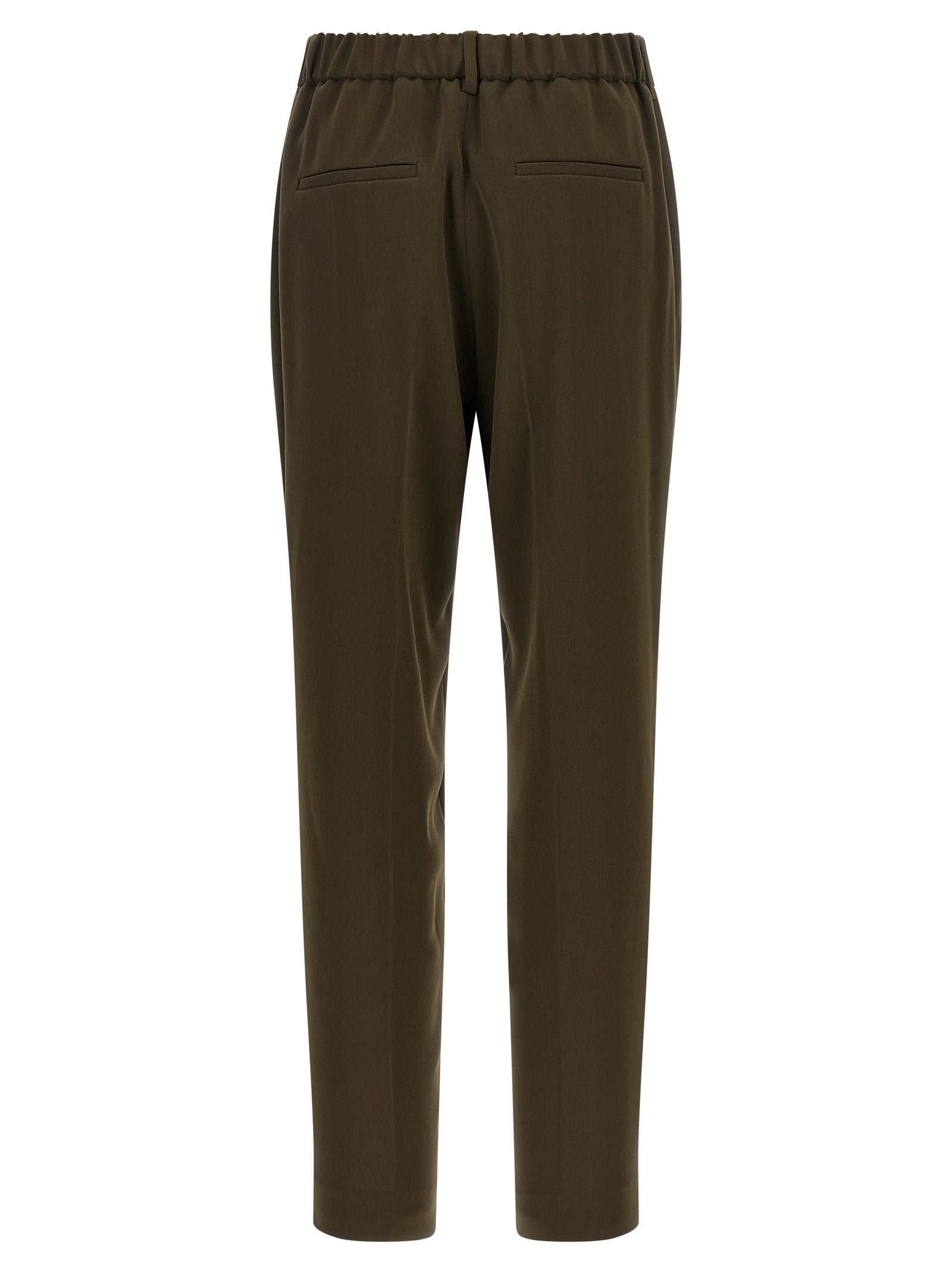 Crêpe pants Green Triacetate Polyester