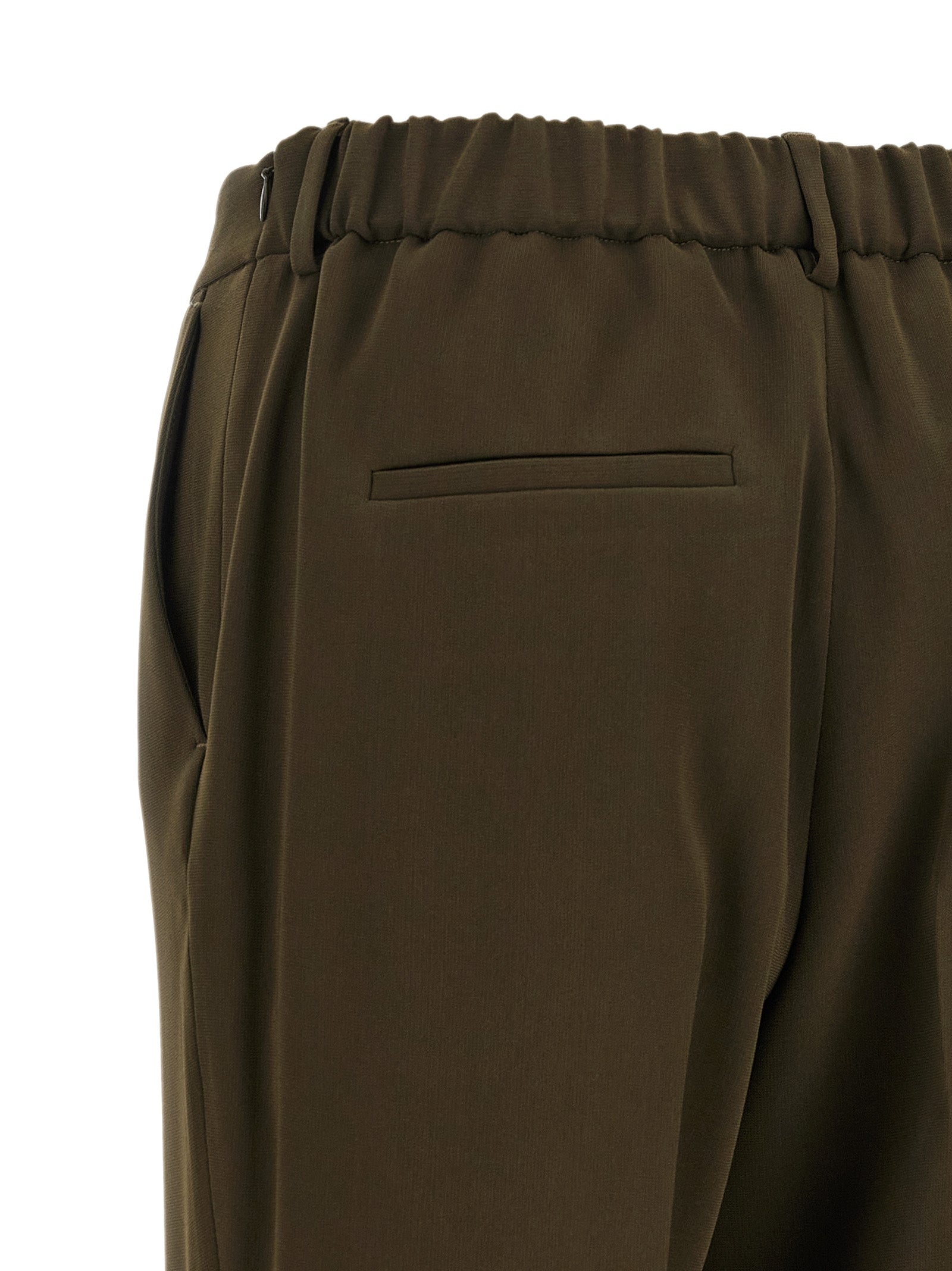 Crêpe pants Green Triacetate Polyester