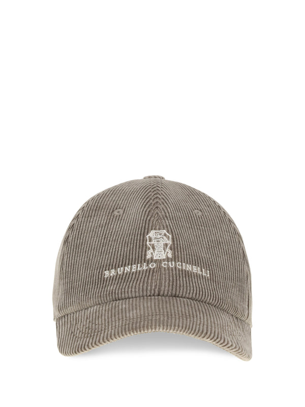 Brunello Cucinelli MY4999850 91% cotton baseball cap in gray