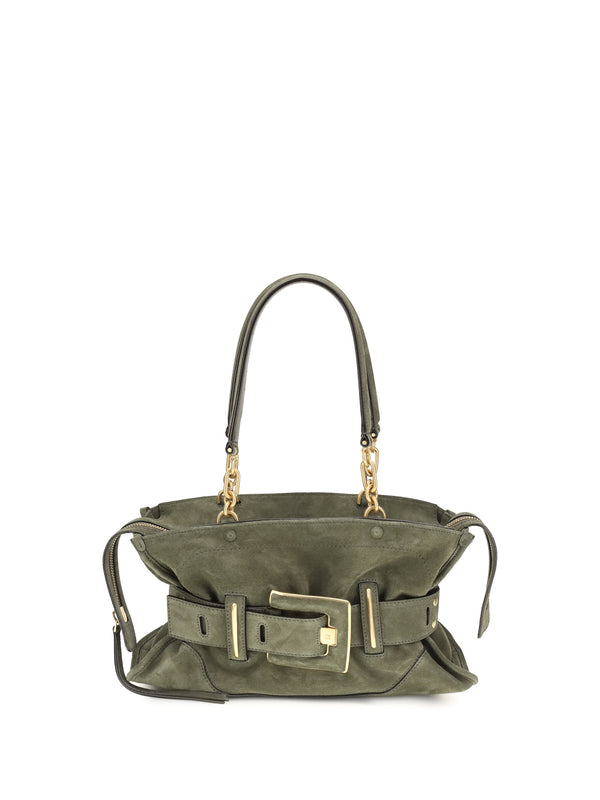 Anthem Bag Suede Leather 7as Dark Olive Calf Handbags