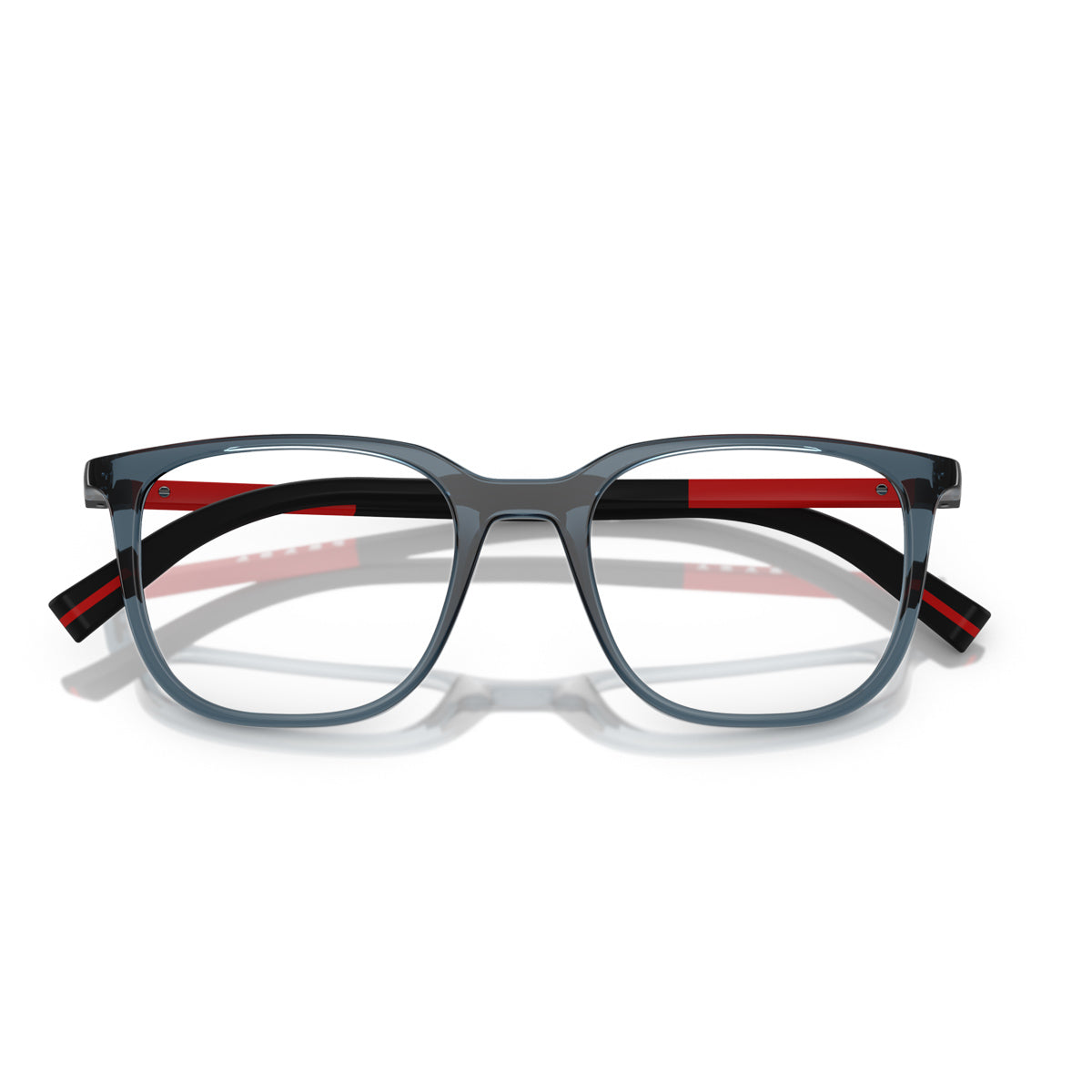 Prada Linea Rossa PS 04RV CZH1O1 Blu Trasparente Nylon Occhiali Da Vista