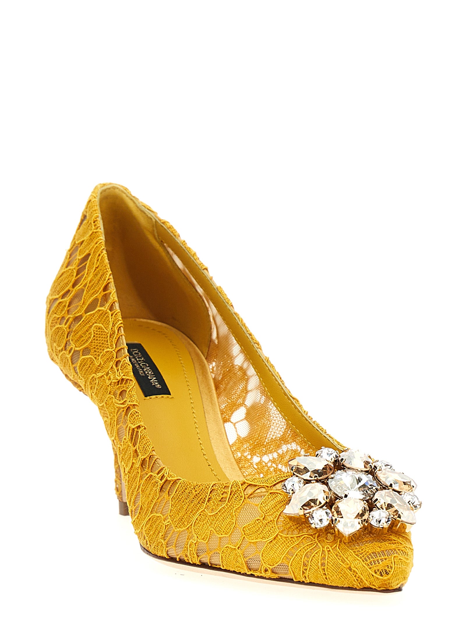 Bellucci pumps Yellow Viscose Cotton Polyamide Silk