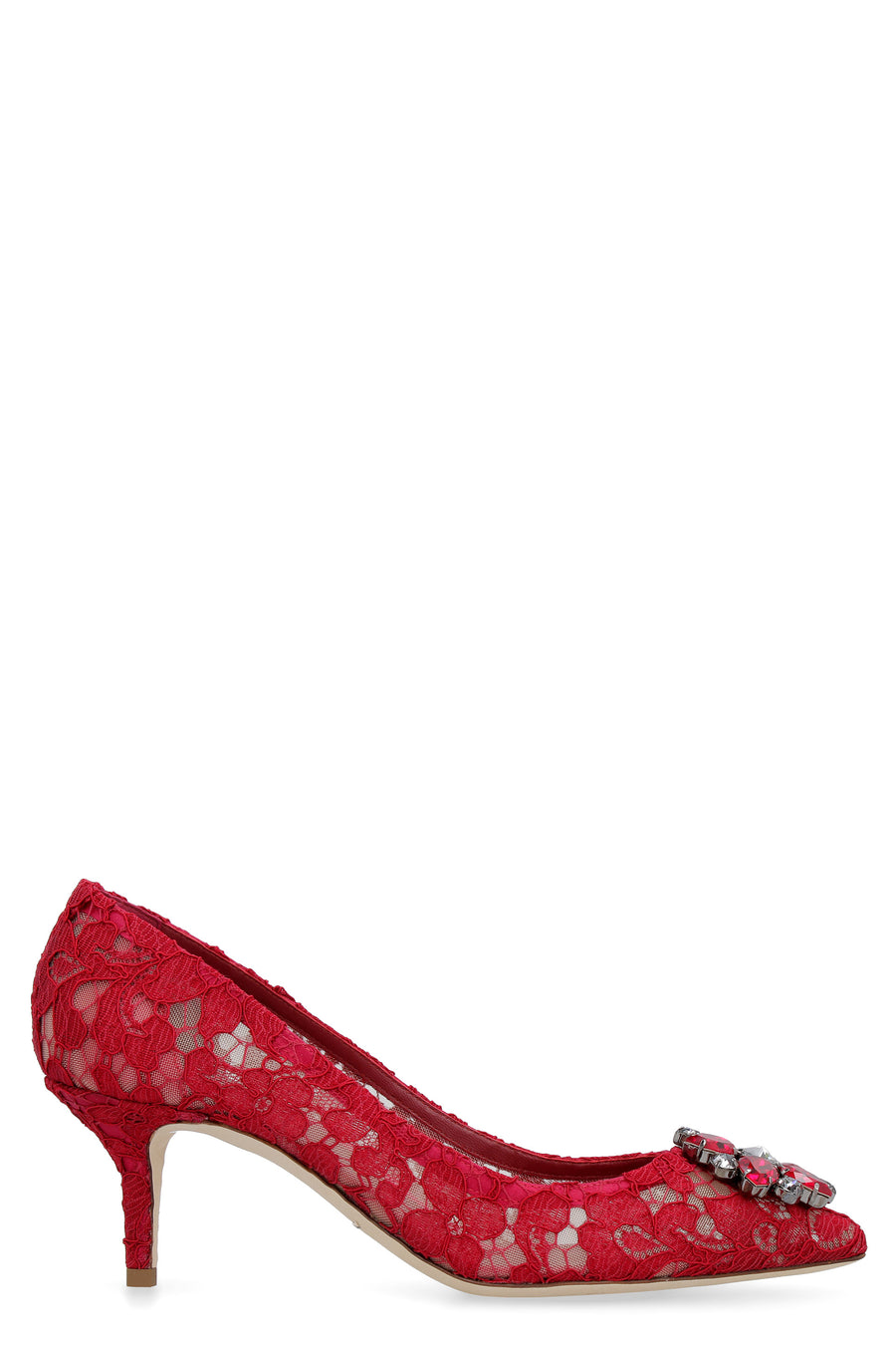 Bellucci Lace Pump Red Goatskin Pumps