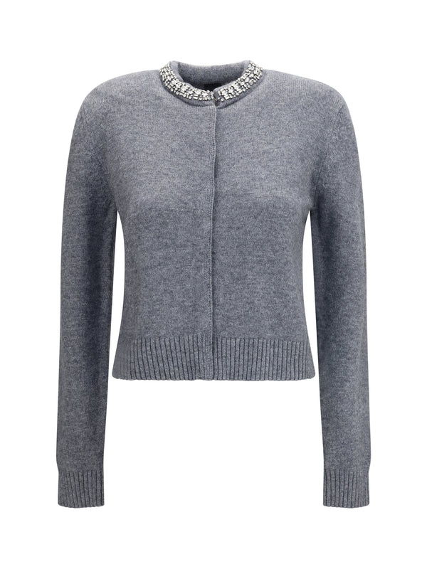 Colonia Cardigan With Jewel Collar Grigio-monumento Gr