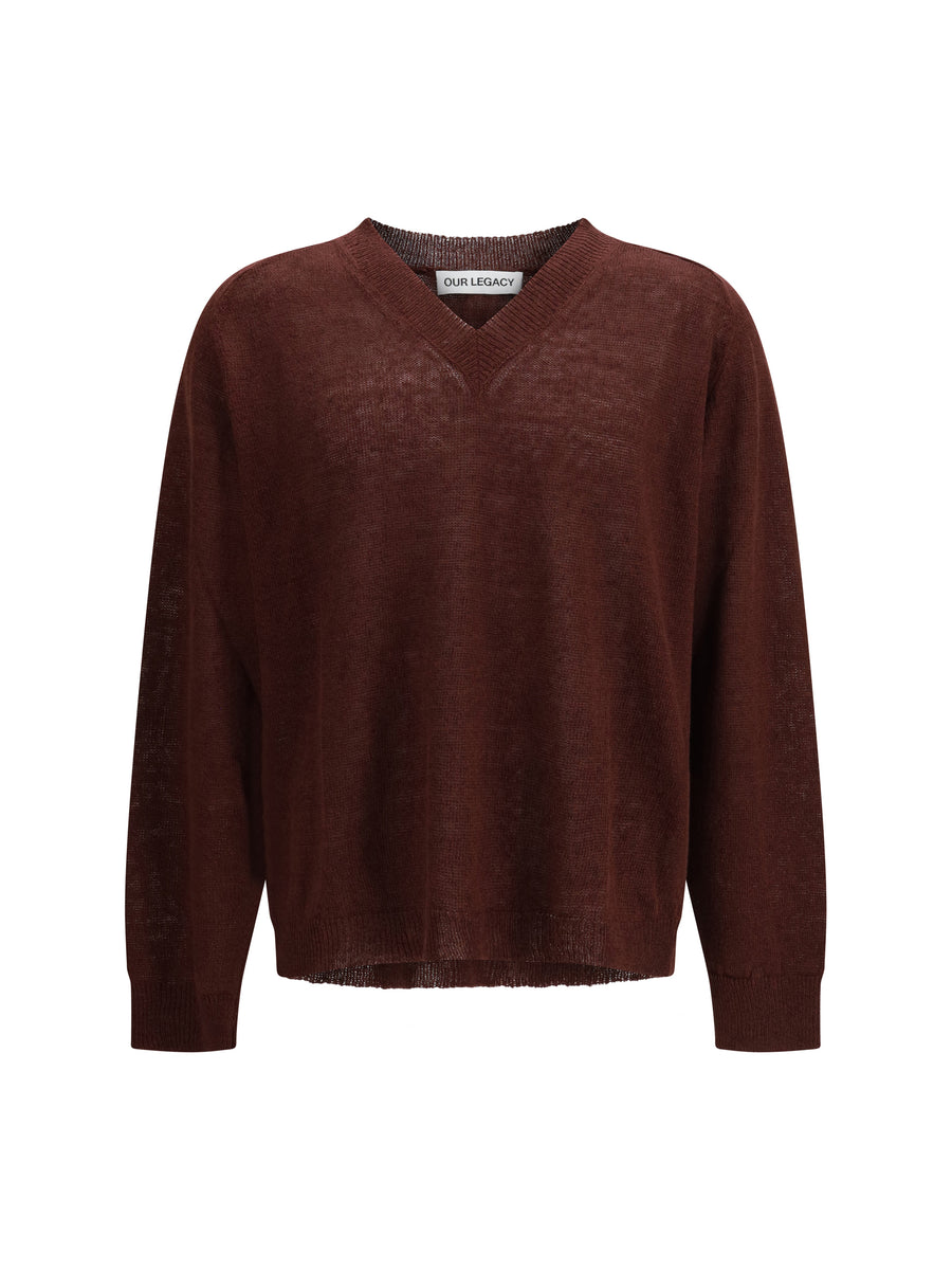 Our Legacy 75% Linen sweater in brown