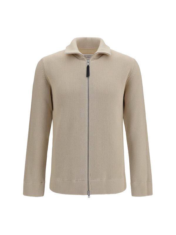 Maison Margiela 40% Wool Ovis Aries; 60% Cotton cardigan in beige