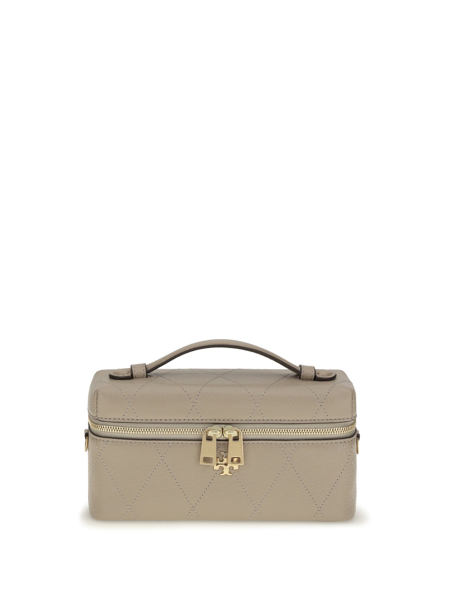 Tory Burch 100% calf leather (Bos Taurus) clutch in beige