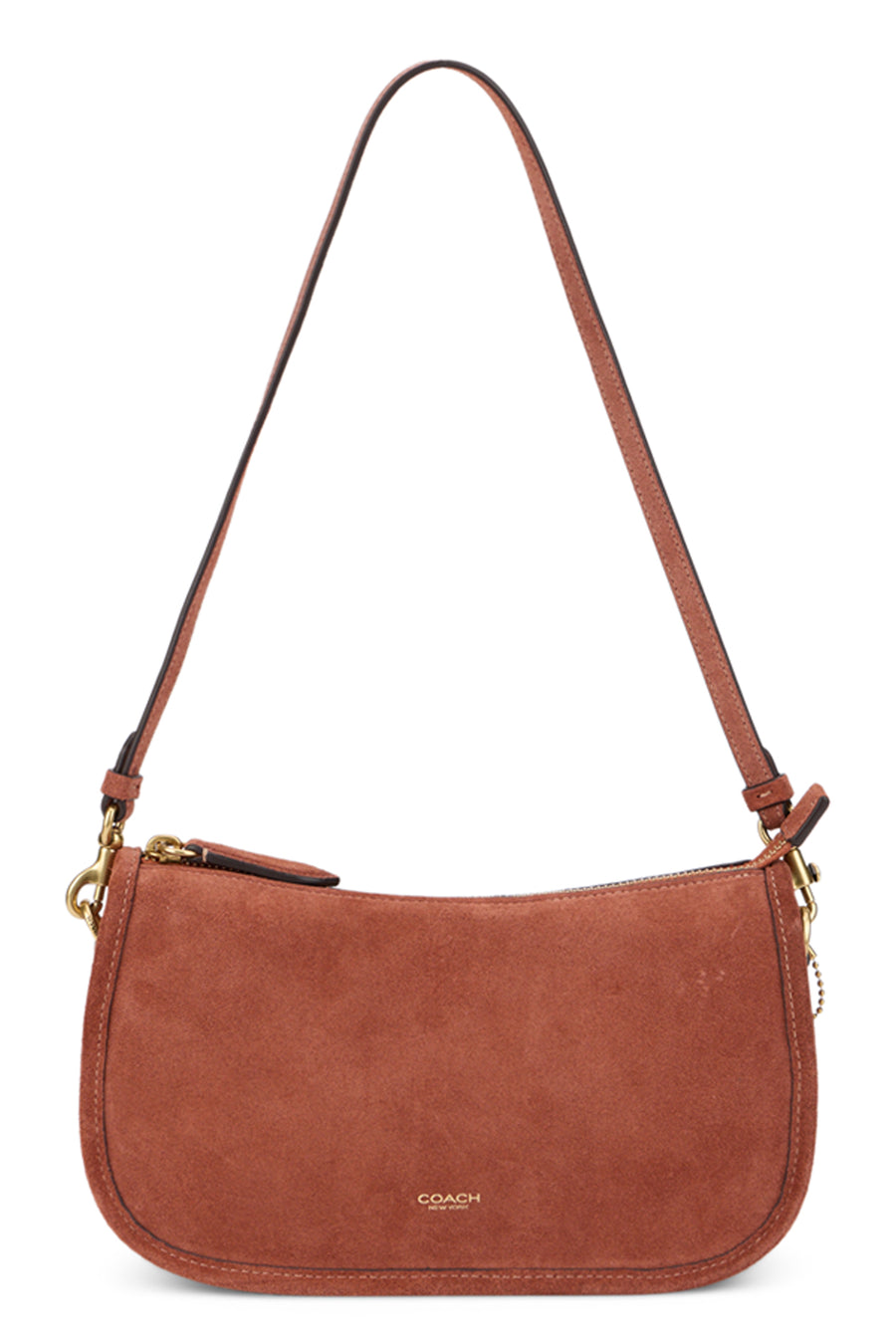 Shoulder Bag Suede Brown Calfskin Handbags