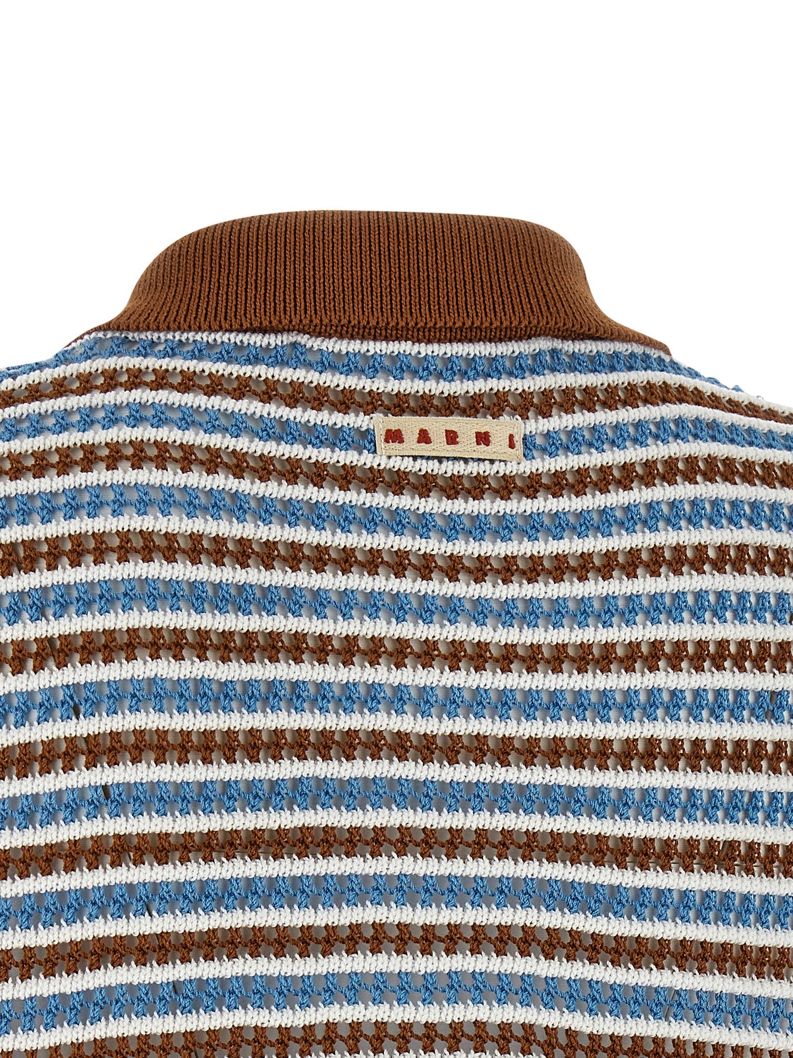 Striped crochet cardigan Multicolor Cotton Sweater, Cardigans