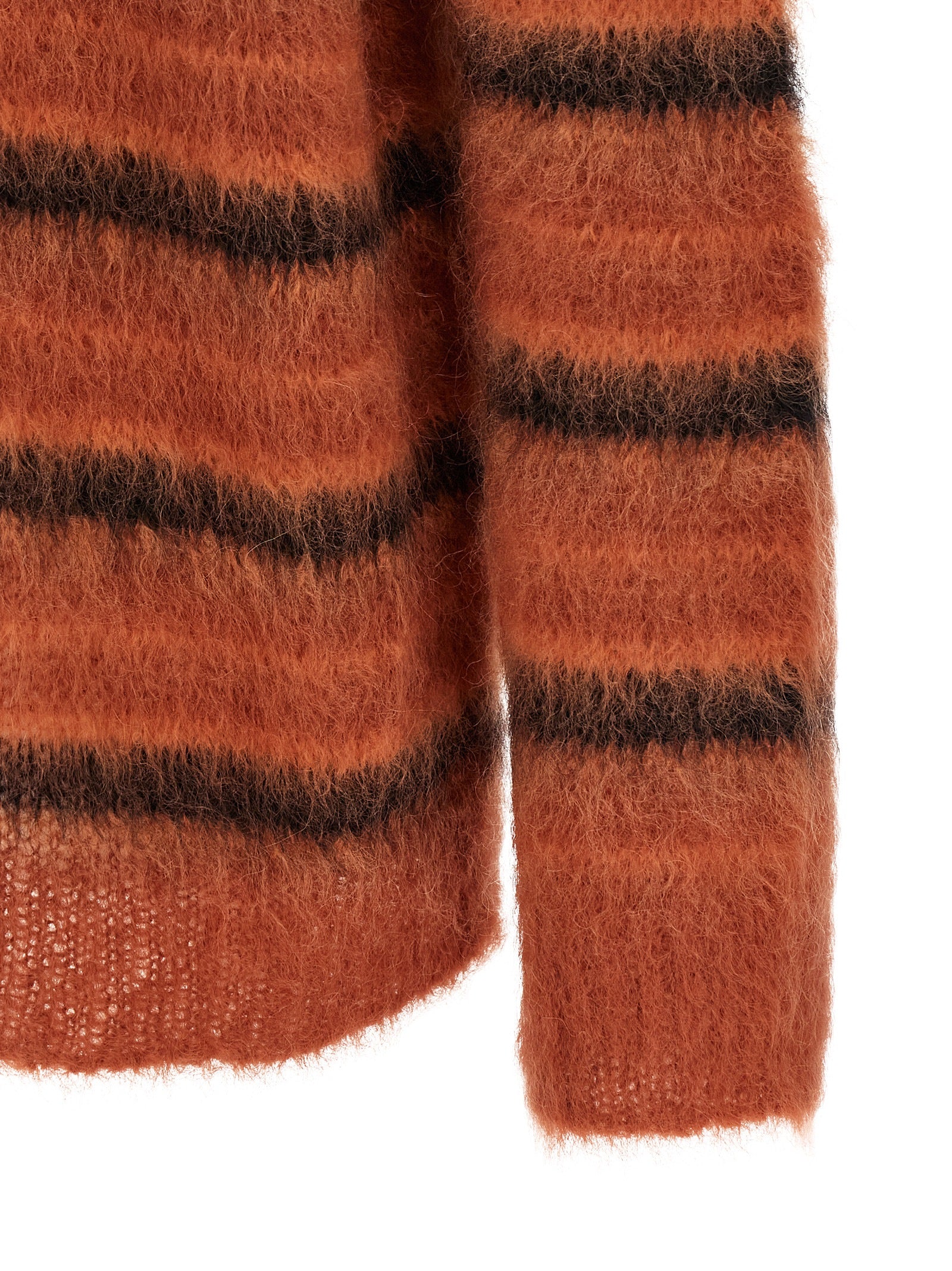 Brushed striped cardigan Orange Wm Pl Sweater, Cardigans