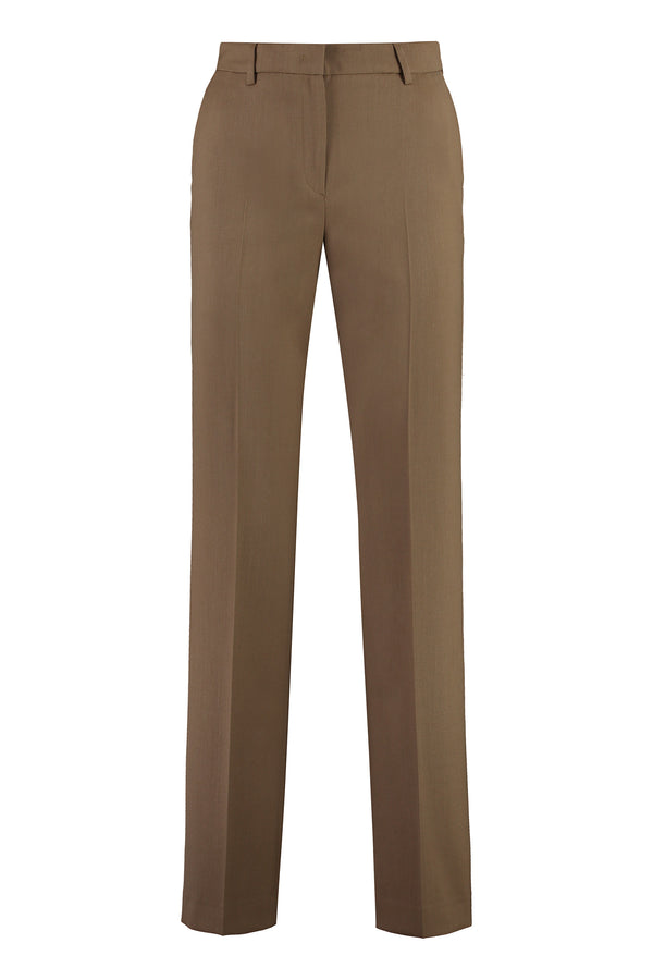 Ambra Wool-Blend Trousers Camel Straight