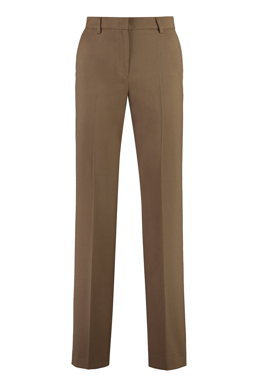 Ambra Wool-Blend Trousers Camel Straight