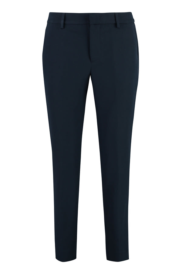 New York Techno Fabric Tailored Trousers Blue Polyester Skinny