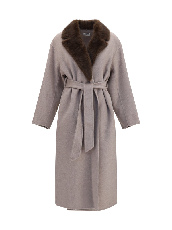 P.A.R.O.S.H. 100% Merino Wool Ovis Aries coat in gray
