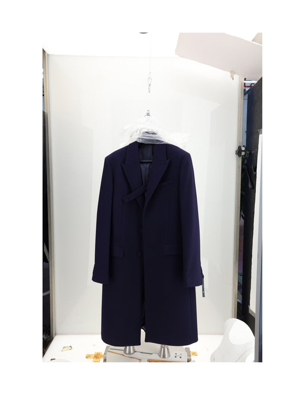 Coat Blue Fleece Wool