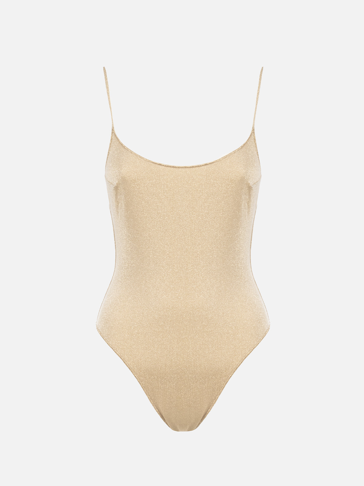 Cecille Lurex One-Piece Swimsuit White One Piece