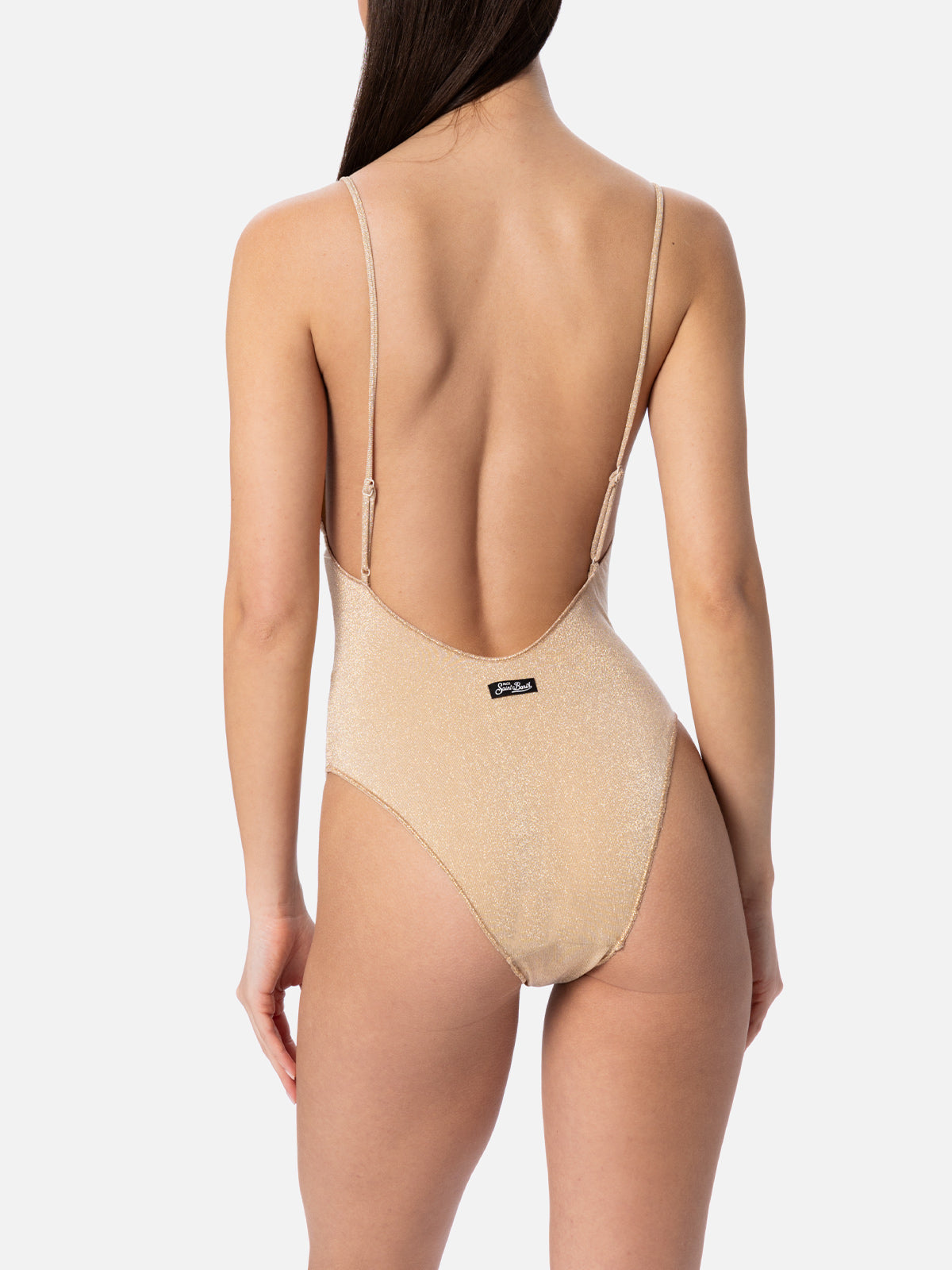 Cecille Lurex One-Piece Swimsuit White One Piece