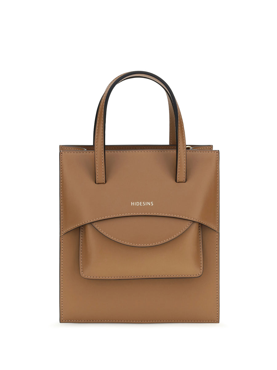Hidesins 100% Calf Leather Bos Taurus shoulder bag in caramel