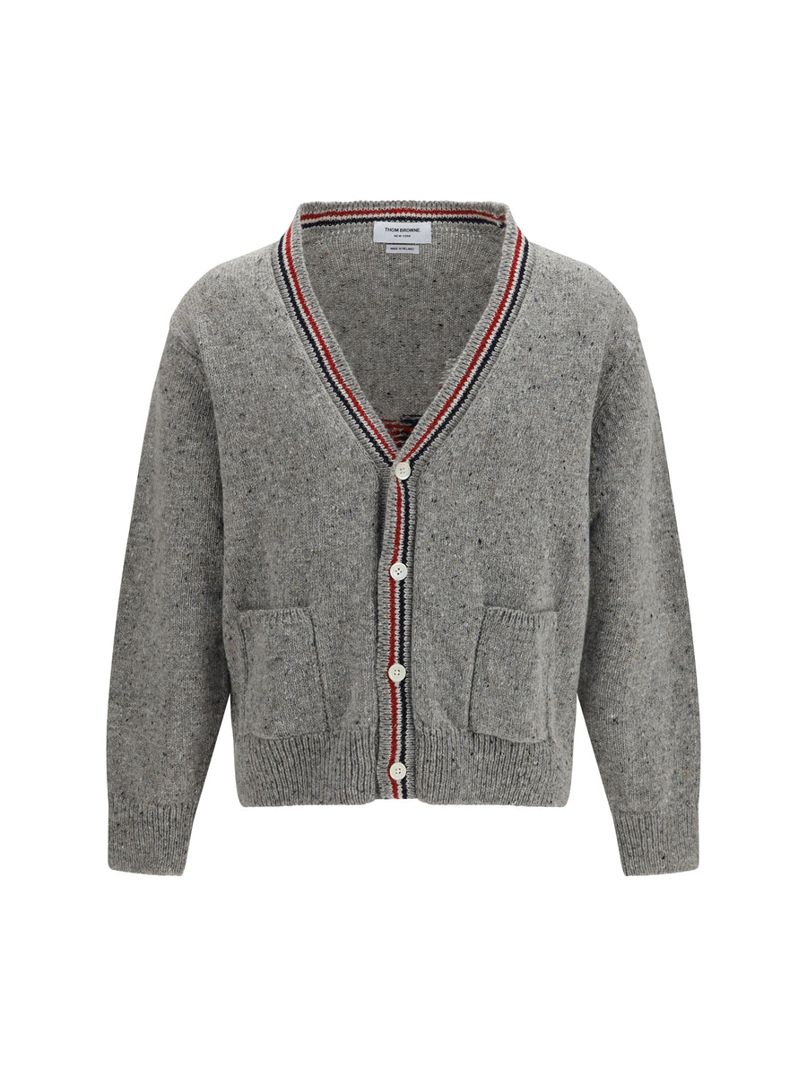 Thom Browne 70% Merino Wool cardigan in gray