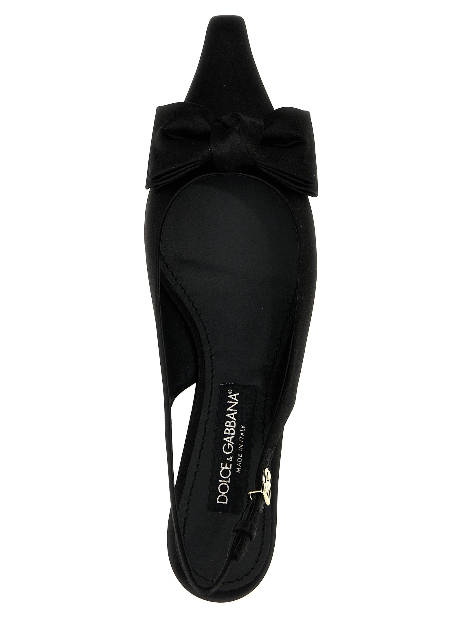 Mun slingback Black Viscose Silk Lh Pumps