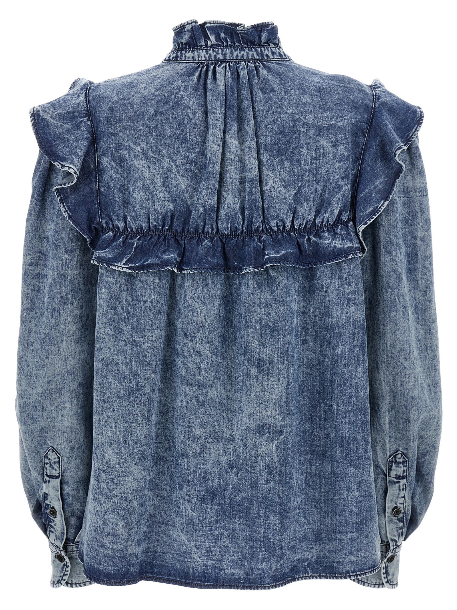 Idety shirt Blue Lyocell Shirt, Blouse