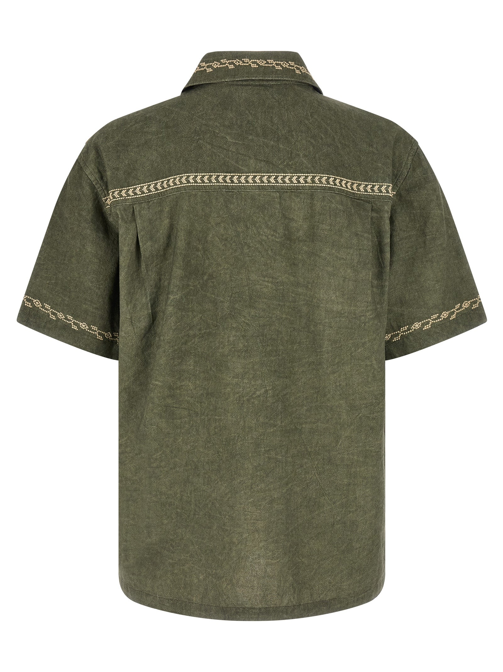 Zekim shirt Green Cotton Shirt, Blouse