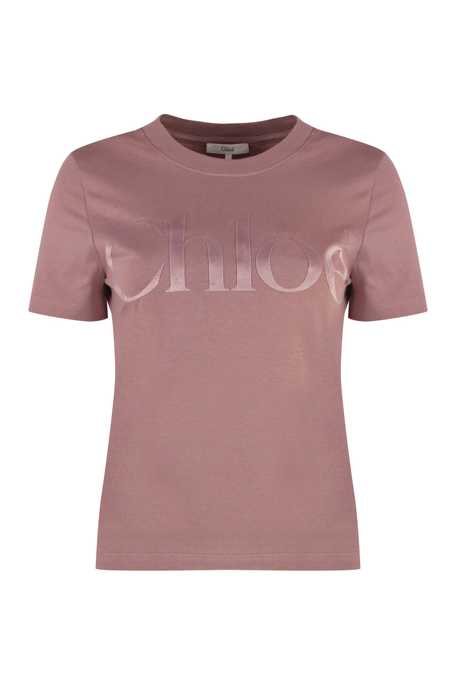 Cotton Crew-Neck T-Shirt Pink Elastane T-shirts & Jerseys