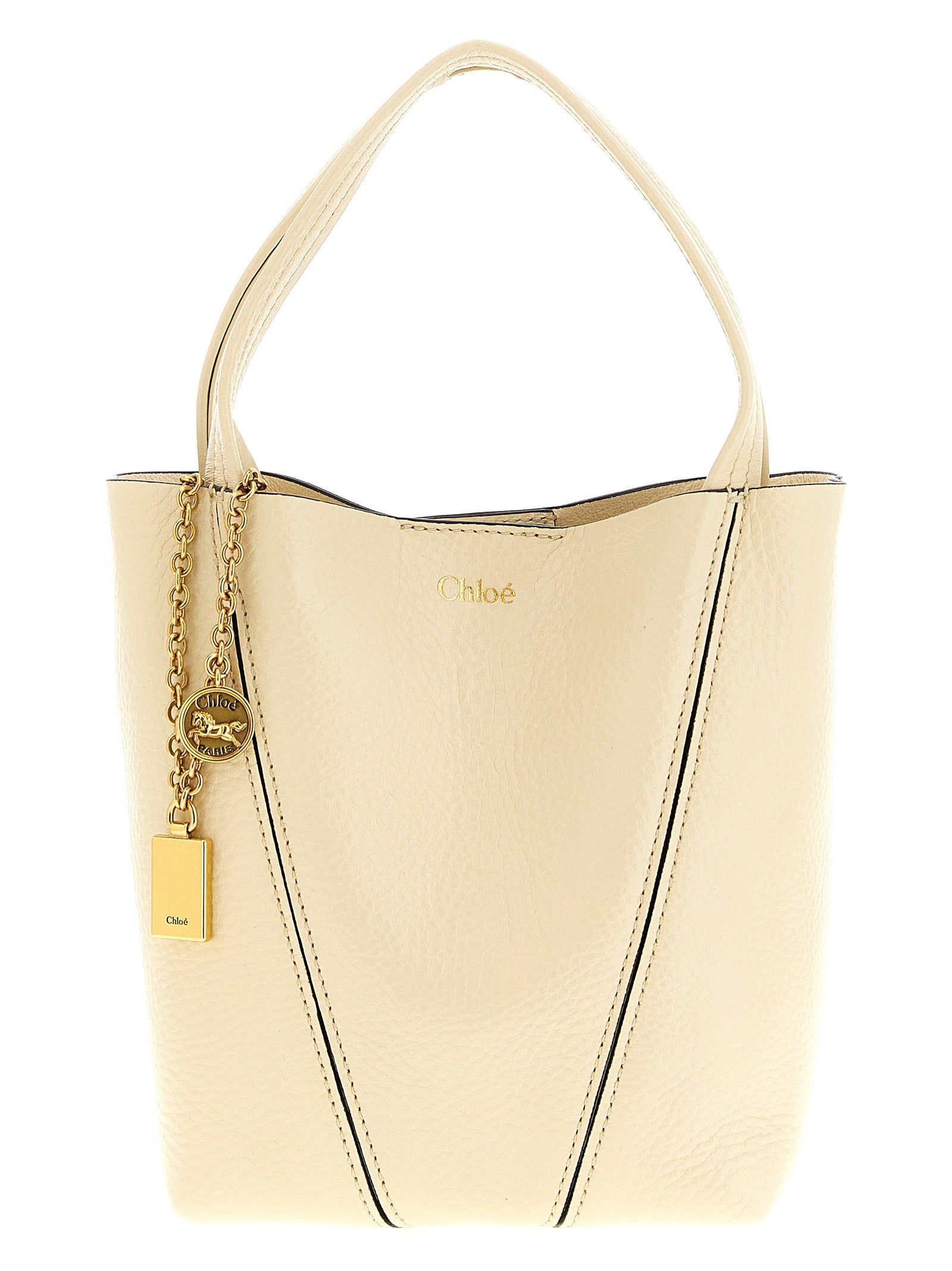 Chloé Spin handbag Beige Cow Leather (bos Taurus) Crossbody Bags