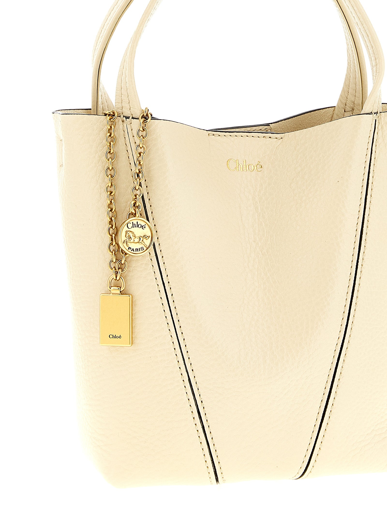 Chloé Spin handbag Beige Cow Leather (bos Taurus) Crossbody Bags