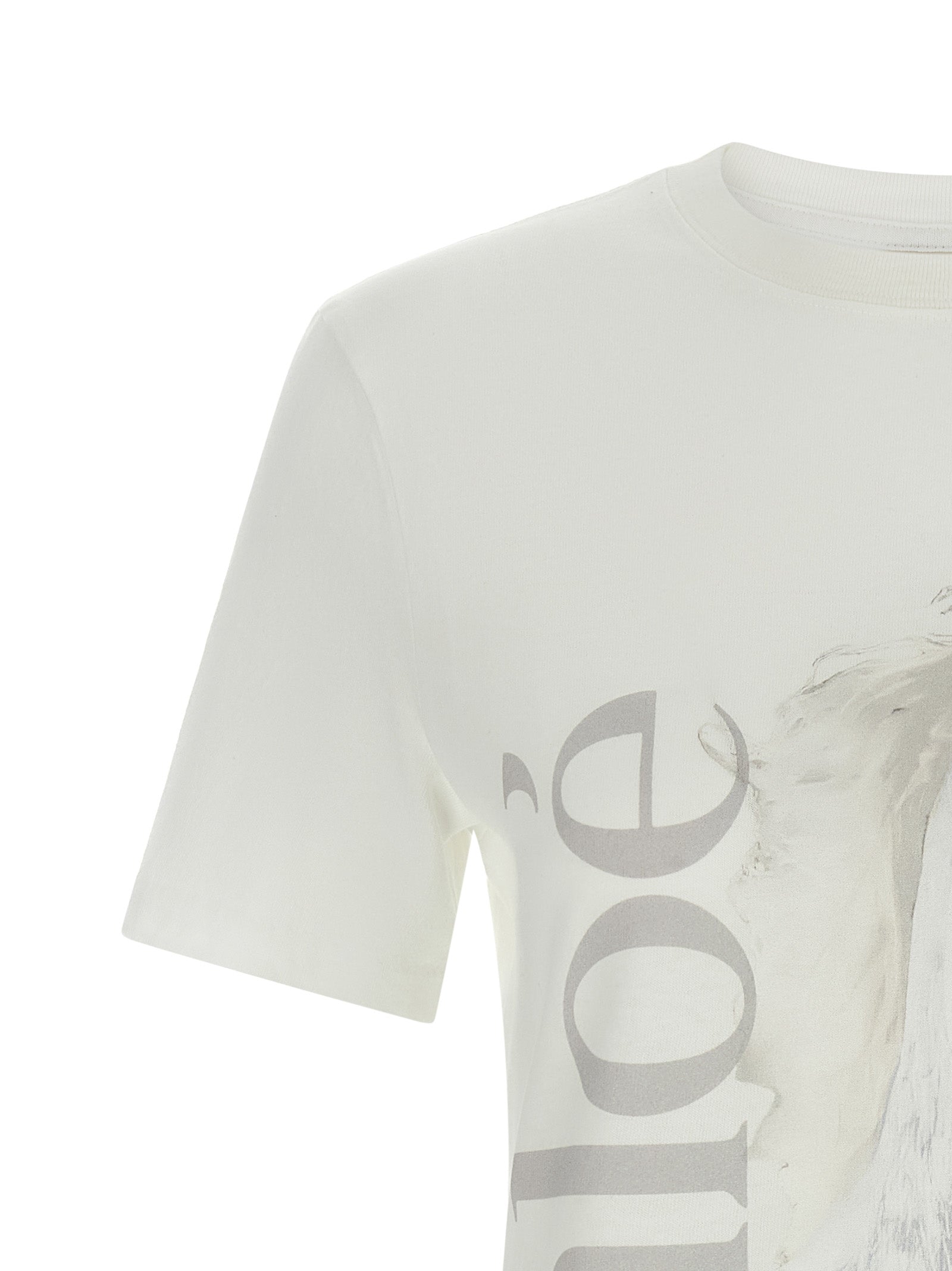 Printed T-shirt White Cotton