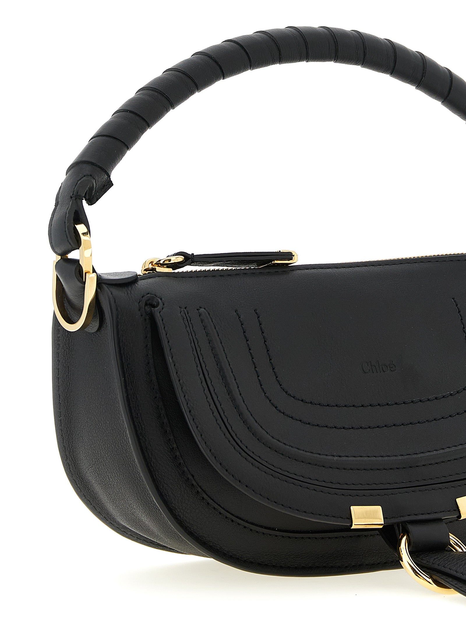 Marcie mini shoulder bag Black Calfskin Leather (bos Taurus)