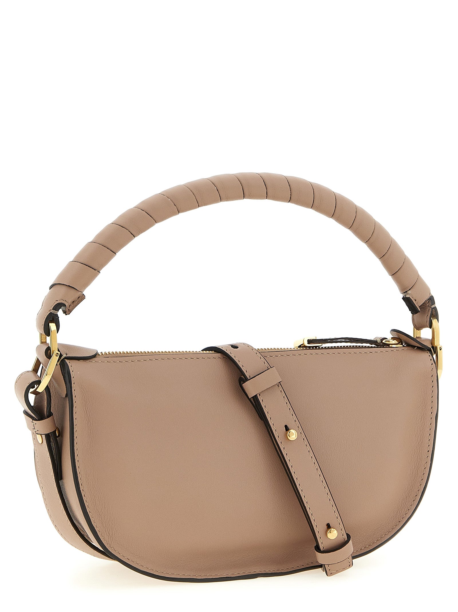 Marcie mini shoulder bag Beige Calfskin Leather (bos Taurus)