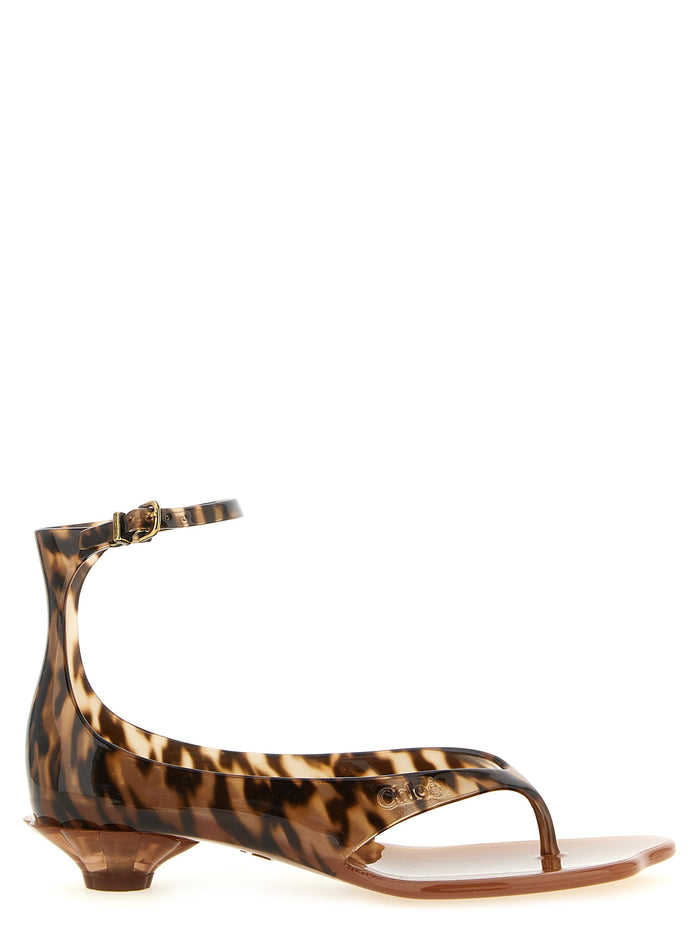 Chloé Jelly Sandals Brown Thermoplastic Polyurethane