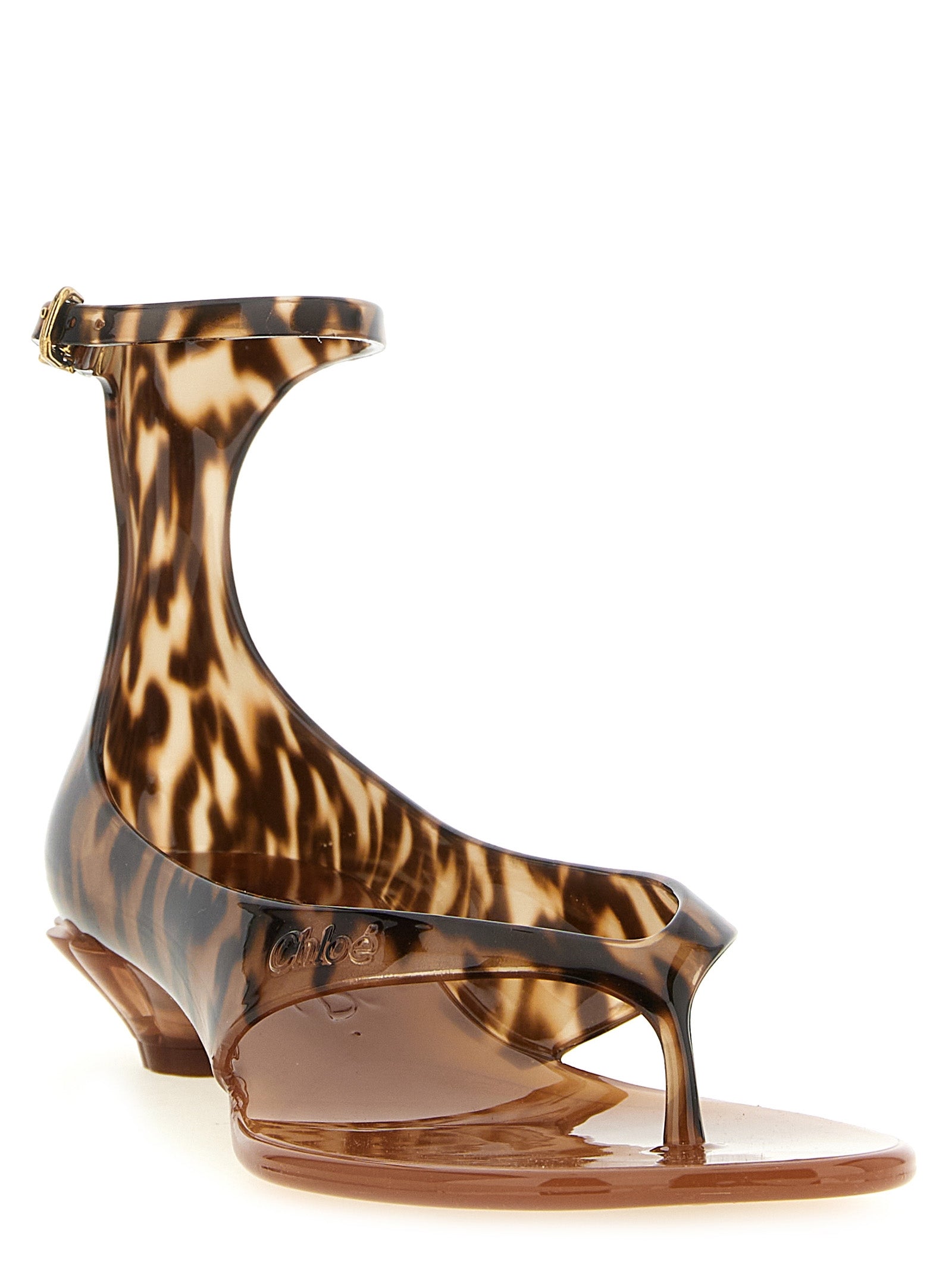 Chloé Jelly Sandals Brown Thermoplastic Polyurethane