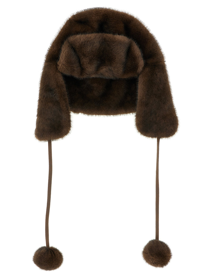 Aviator hat Brown Polyamide
